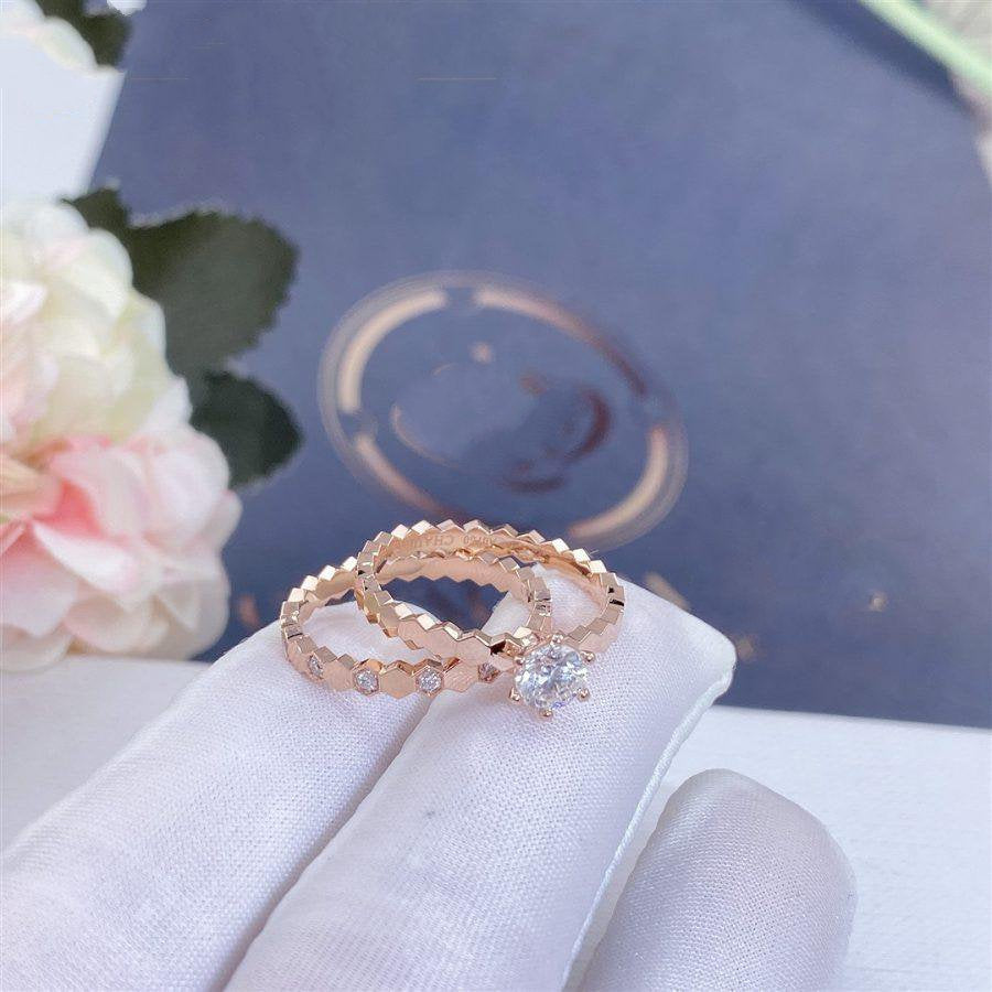 [OAKJURI Jewelry]BEE LOVE RING PINK GOLD 1 DIAMOND