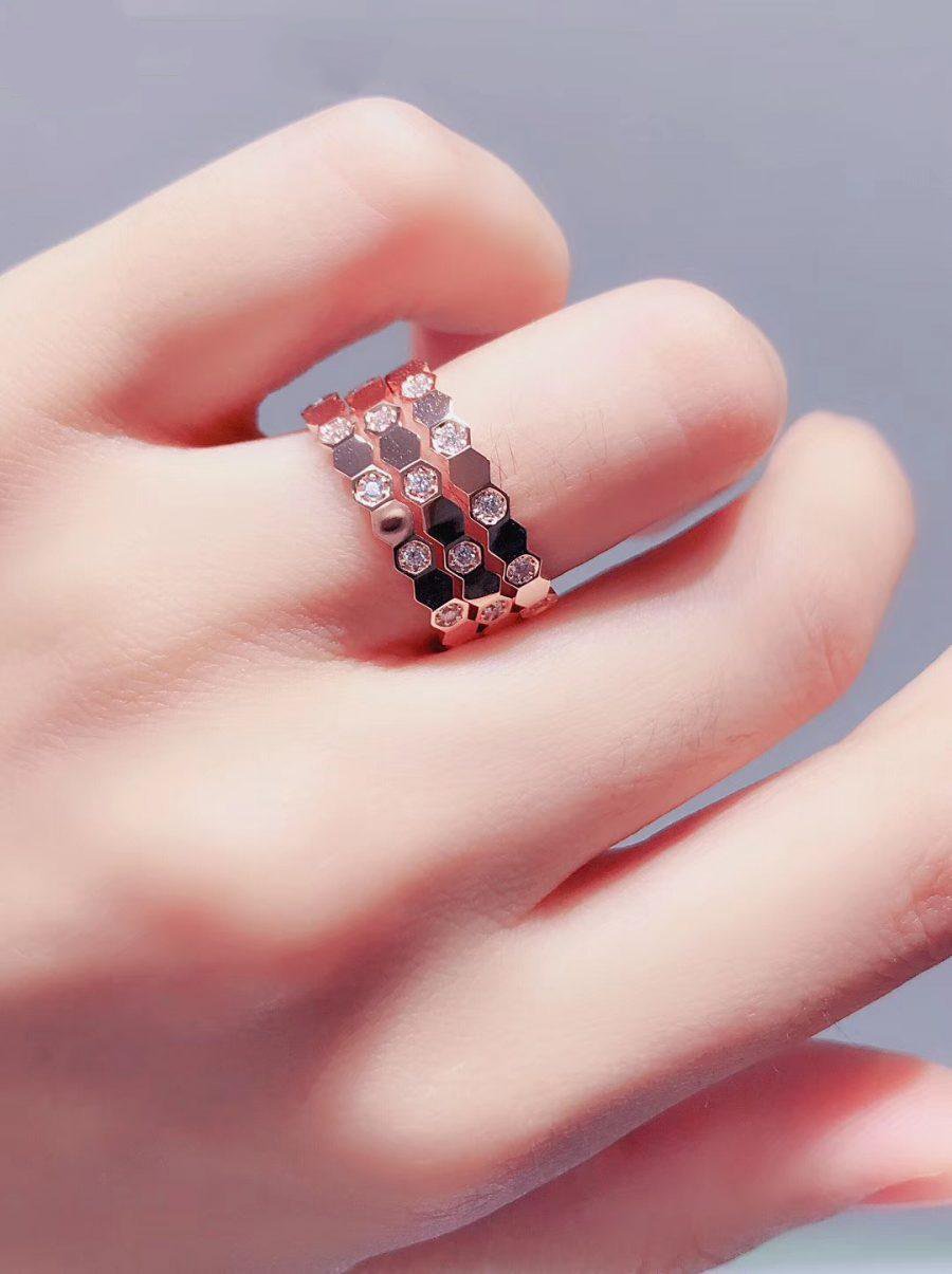 [OAKJURI Jewelry]BEE LOVE RING PINK GOLD DIAMOND