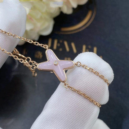 [OAKJURI Jewelry]JEUX BRACELET PINK MOP PINK GOLD 1 DIAMOND