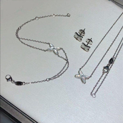 [OAKJURI Jewelry]JEUX BRACELET WHITE MOP SILVER 1 DIAMOND