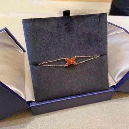 [OAKJURI Jewelry]JEUX BRACELET CARNELIAN PINK GOLD 1 DIAMOND