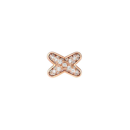 [OAKJURI Jewelry]JEUX DE PINK GOLD DIAMOND EARRINGS