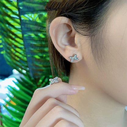 [OAKJURI Jewelry]JEUX DE SILVER DIAMOND EARRINGS