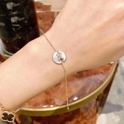 [OAKJURI Jewelry]JEUX DE BRACELET MOP PINK GOLD DIAMONDS