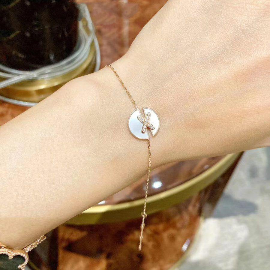 [OAKJURI Jewelry]JEUX DE BRACELET MOP PINK GOLD DIAMONDS