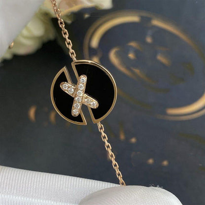 [OAKJURI Jewelry]JEUX DE BRACELET ONYX PINK GOLD DIAMOND