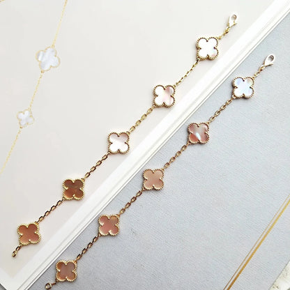 [OAKJURI Jewelry] CLOVER 5 MOTIFS  PINK MOP BRACELET COLLECTION