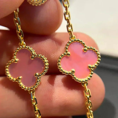 [OAKJURI Jewelry] CLOVER 5 MOTIFS  PINK MOP BRACELET COLLECTION