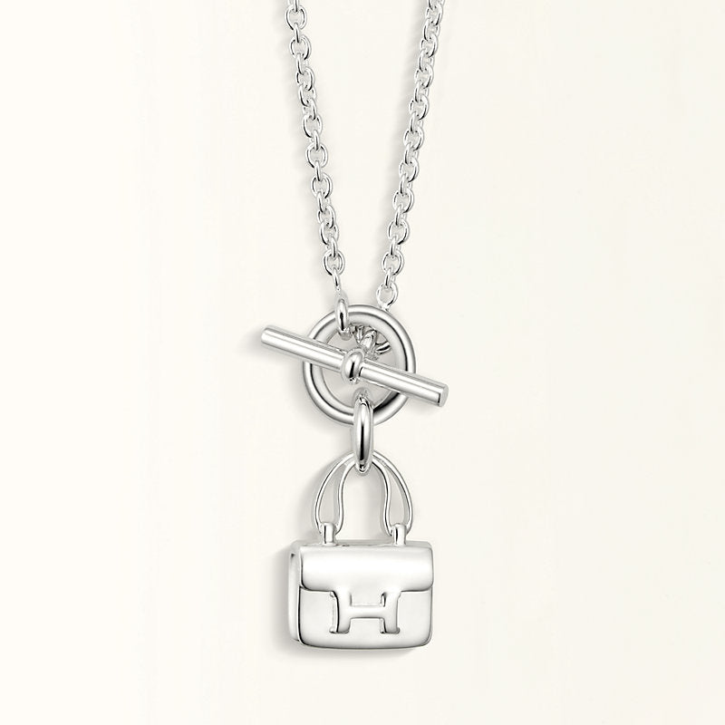 [OAKJURI Jewelry]POP H PEDANT SILVER NECKLACE