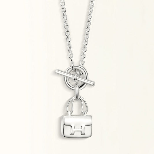 [OAKJURI Jewelry]POP H PEDANT SILVER NECKLACE