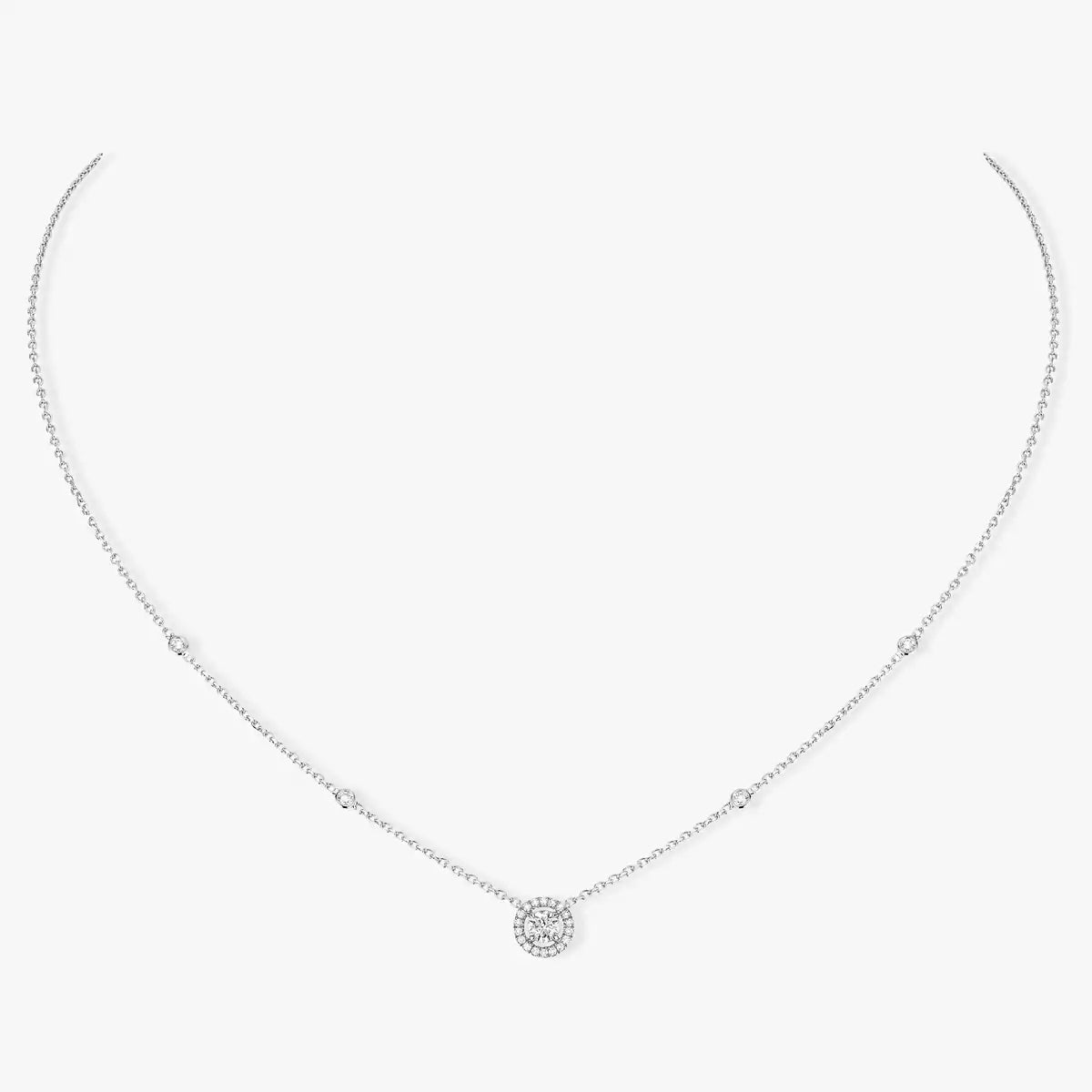 [OAKJURI Jewelry]Diamond Necklace 0,20ct Brilliant Shape Joy