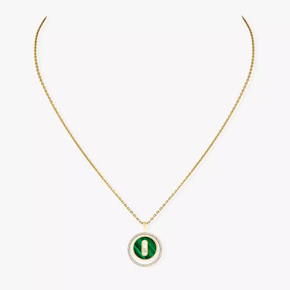 [OAKJURI Jewelry]Lucky Move Diamond Necklace in Rose Gold and White Mother-of-Pearl