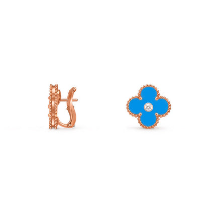 [OAKJURI Jewelry]CLOVER 15MM MOP DIAMOND EARRINGS COLLECTION