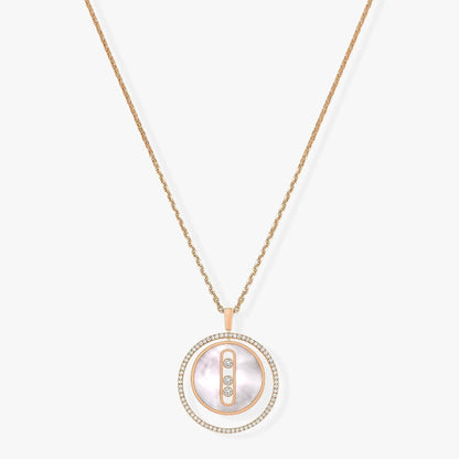 [OAKJURI Jewelry]LUCKY MOVE MM NACRE BLANCHE DIAMOND NECKLACE