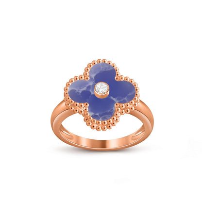 [OAKJURI Jewelry]CLOVER DIAMOND RING ROSE GOLD COLLECTION