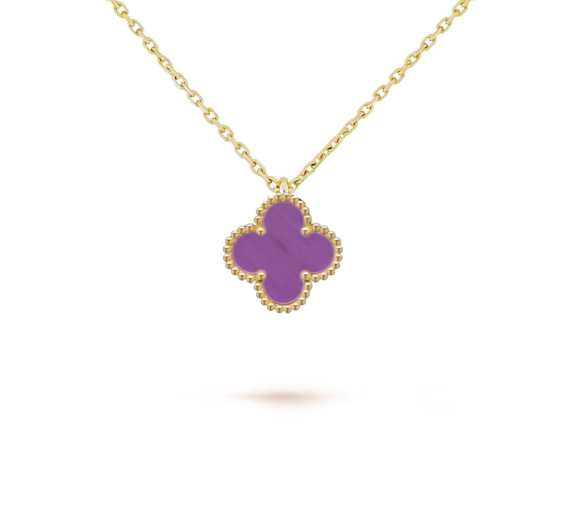 [OAKJURI Jewelry]CLOVER MINI 9.5MM CARNELIANS NECKLACE COLLECTION