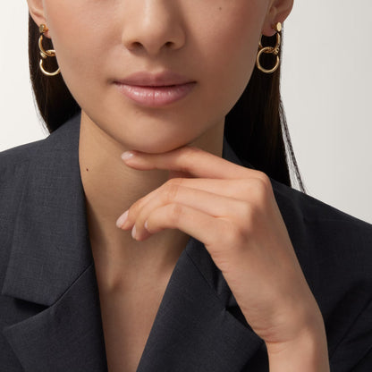 [OAKJURI Jewelry] JUSTE NO DIAMOND DOUBLE EARRINGS