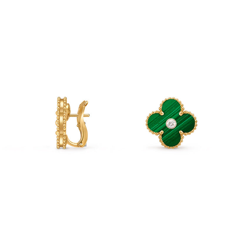 [OAKJURI Jewelry]CLOVER 15MM MOP DIAMOND EARRINGS COLLECTION