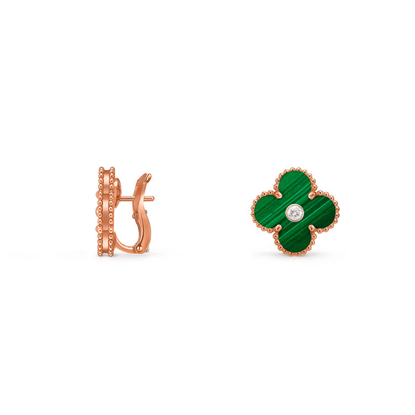 [OAKJURI Jewelry]CLOVER 15MM MOP DIAMOND EARRINGS COLLECTION