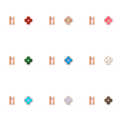 [OAKJURI Jewelry]CLOVER 15MM MOP DIAMOND EARRINGS COLLECTION