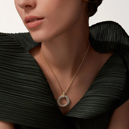 [OAKJURI Jewelry] TRINITY LARGE FULL DIAMOND  NECKLACE