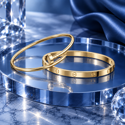 [OAKJURI Jewelry] LOVE & JUSTE Classic Bracelet Stack Set