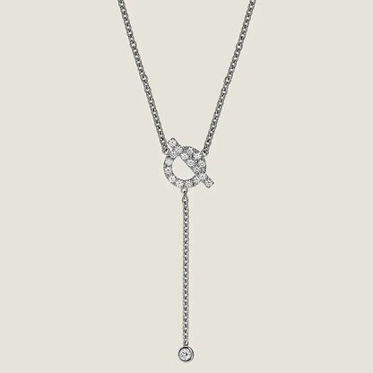 [OAKJURI Jewelry]FINESSE SILVER DIAMOND NECKLACE