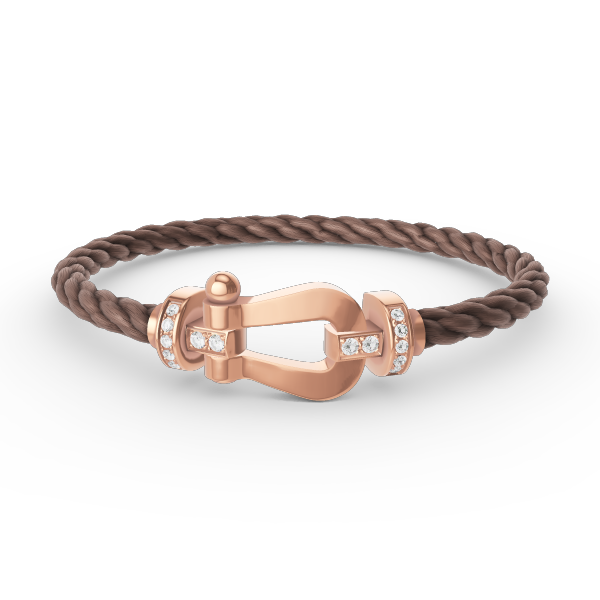[OAKJURI Jewelry]FORCE LARGE HORSESHOE HALF DIAMOND BRACELET ROSE GOLD