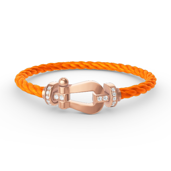 [OAKJURI Jewelry]FORCE LARGE HORSESHOE HALF DIAMOND BRACELET ROSE GOLD