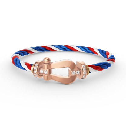 [OAKJURI Jewelry]FORCE LARGE HORSESHOE HALF DIAMOND BRACELET ROSE GOLD