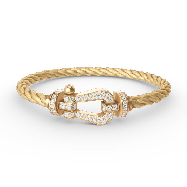 [OAKJURI Jewelry]FORCE LARGE HORSESHOE FULL DIAMOND BRACELET GOLD