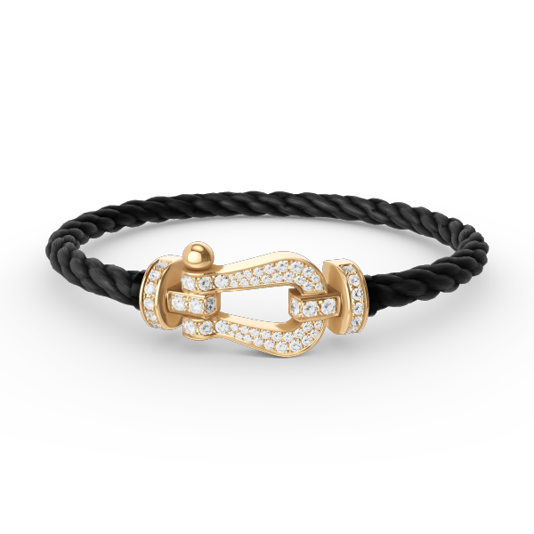 [OAKJURI Jewelry]FORCE LARGE HORSESHOE FULL DIAMOND BRACELET GOLD