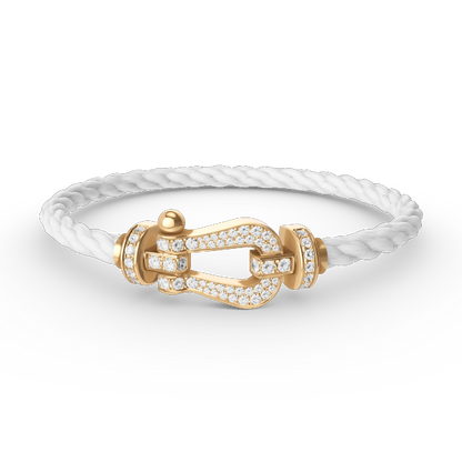 [OAKJURI Jewelry]FORCE LARGE HORSESHOE FULL DIAMOND BRACELET GOLD