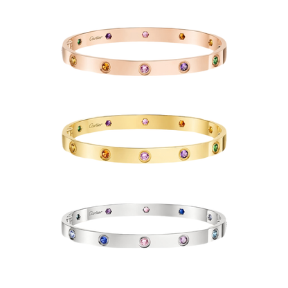 [OAKJURI Jewelry]2026 RAINBOW LOVE BRACELET 6.1MM  10 DIAMONDS