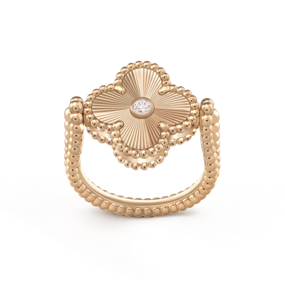 [OAKJURI Jewelry]CLOVER RIVERSIBLE RING ROSE GOLD COLLECTION