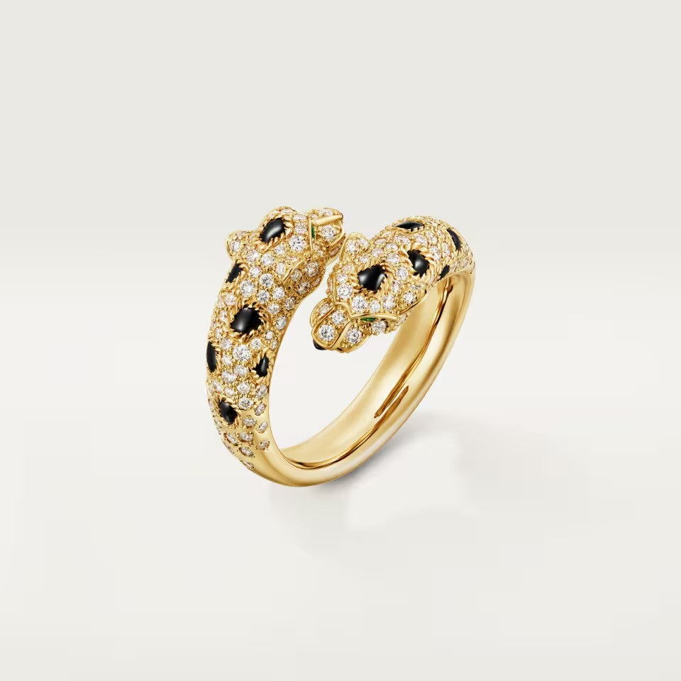 [OAKJURI Jewelry] PANTHERE DOUBLE HEADED FULL DIAMOND  RING