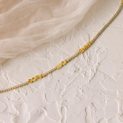 Multiple Name Tennis Bracelet