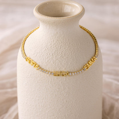 Multiple Name Tennis Bracelet