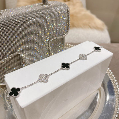 [OAKJURI Jewelry] CLOVER 5 MOTIF ONYXS BRACELET COLLECTION