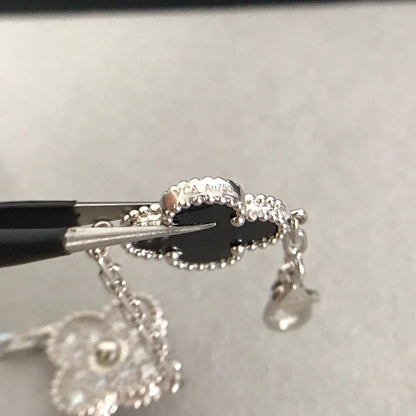 [OAKJURI Jewelry] CLOVER 5 MOTIF ONYXS BRACELET COLLECTION