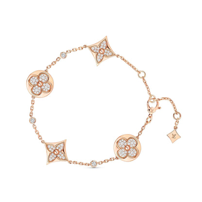 [OAKJURI Jewelry]STAR AND SUN 4 MOTIFS GOLD DIAMONDS BRACELET