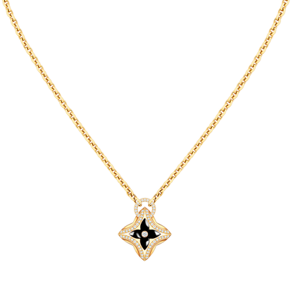 [OAKJURI Jewelry]STAR PEDANT PINK GOLD DIAMOND NECKLACE