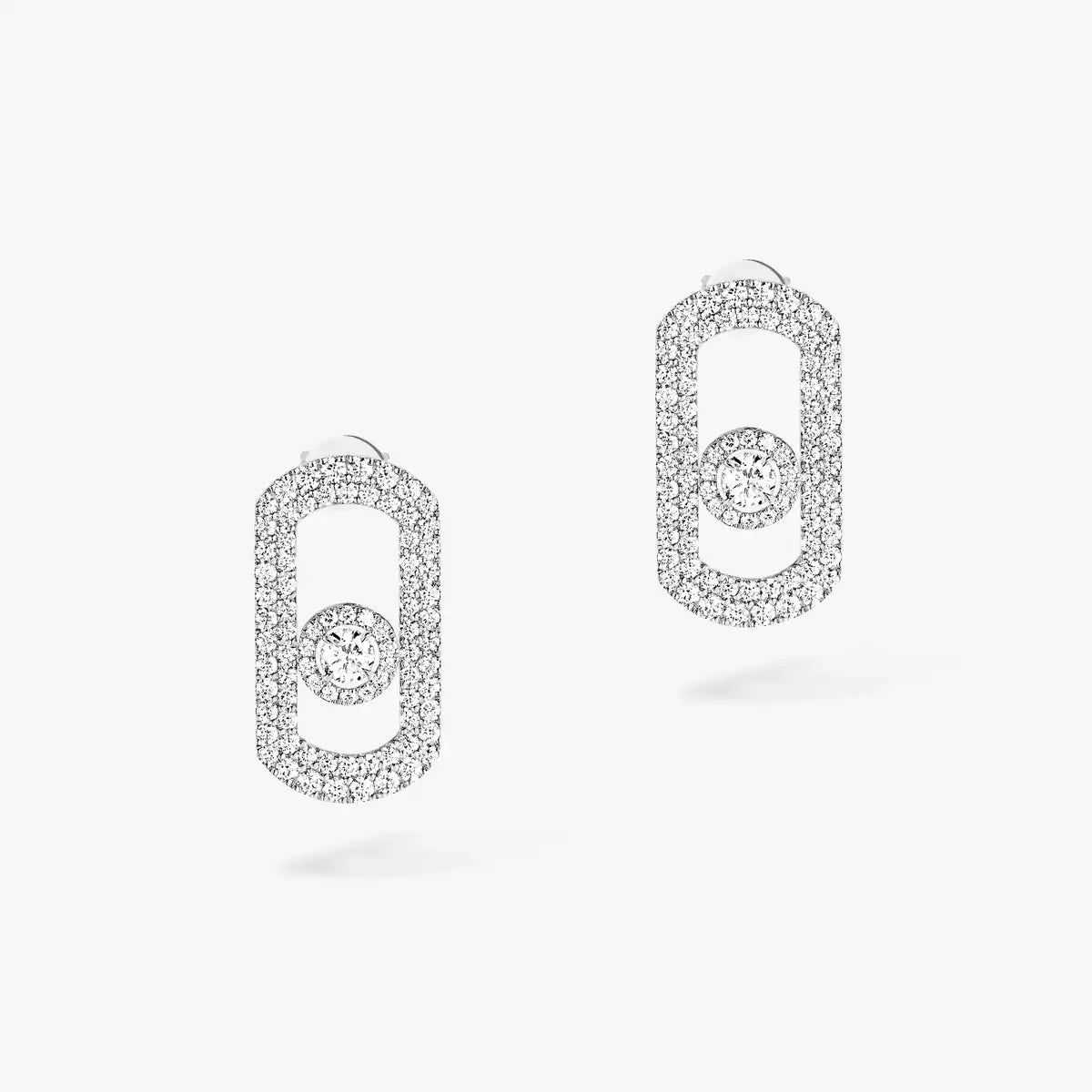 [OAKJURI Jewelry]So Move Pave_-Set Diamond Earrings in Silver