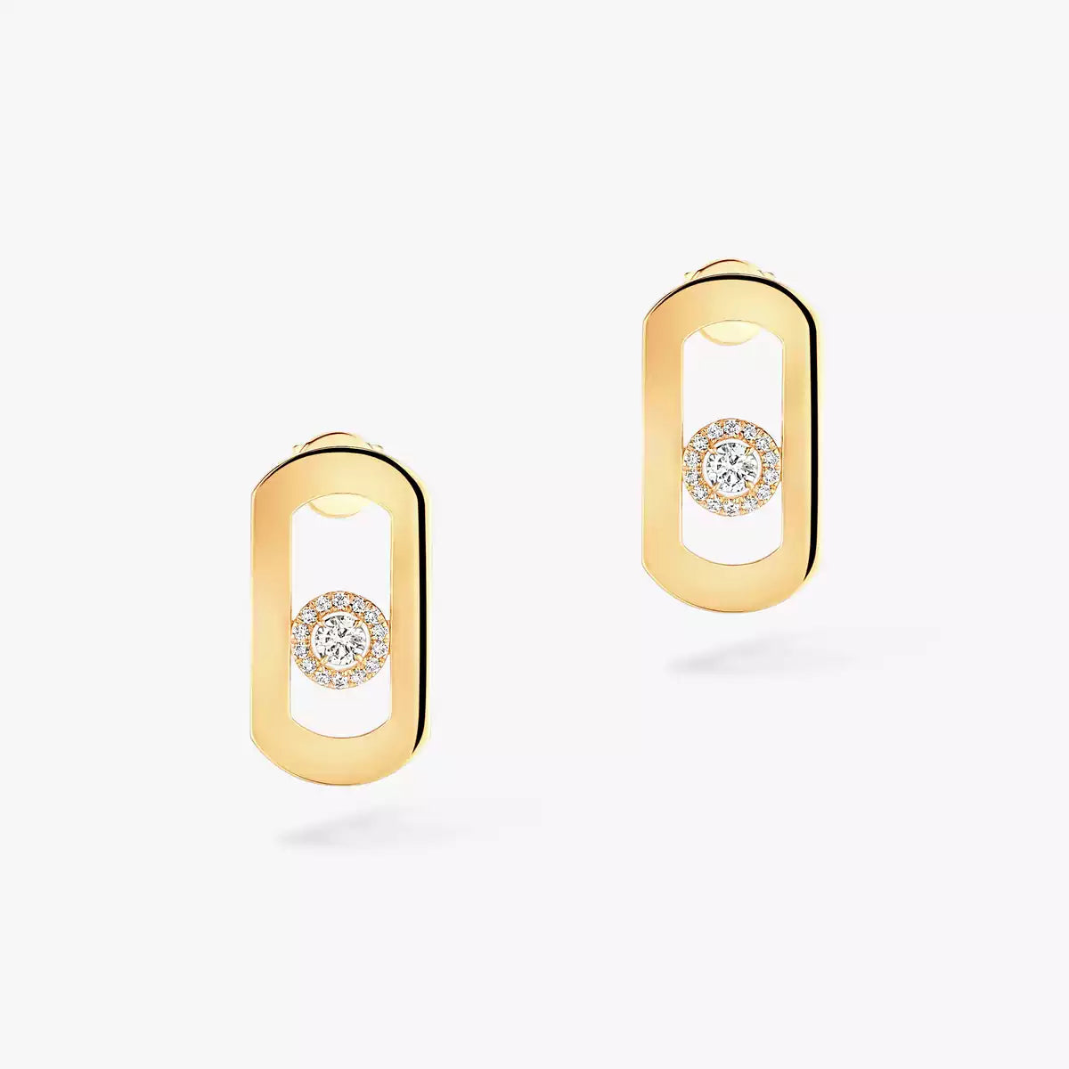 [OAKJURI Jewelry]So Move Diamond Earrings in Yellow Gold