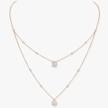 [OAKJURI Jewelry]MY TWIN 2 ROW DIAMOND NECKLACE