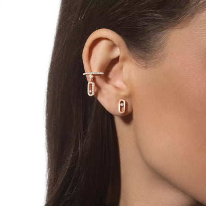 [OAKJURI Jewelry]Move Uno Diamond Stud Earrings