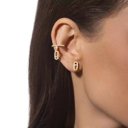 [OAKJURI Jewelry]Move Uno Diamond Stud Earrings