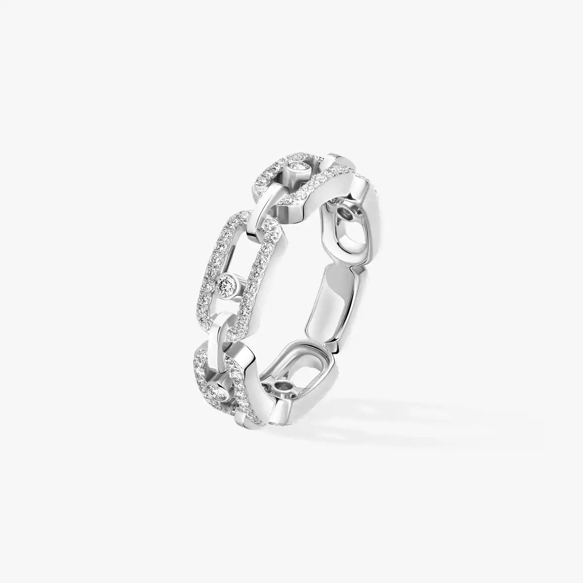 [OAKJURI Jewelry]Move Link Pave_-Set Diamond Ring in Gold