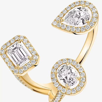 [[OAKJURI Jewelry] Diamond Ring 0,25ct My Twin Trilogy