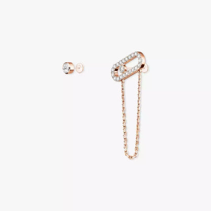 [OAKJURI Jewelry]Move Uno Diamond Earrings